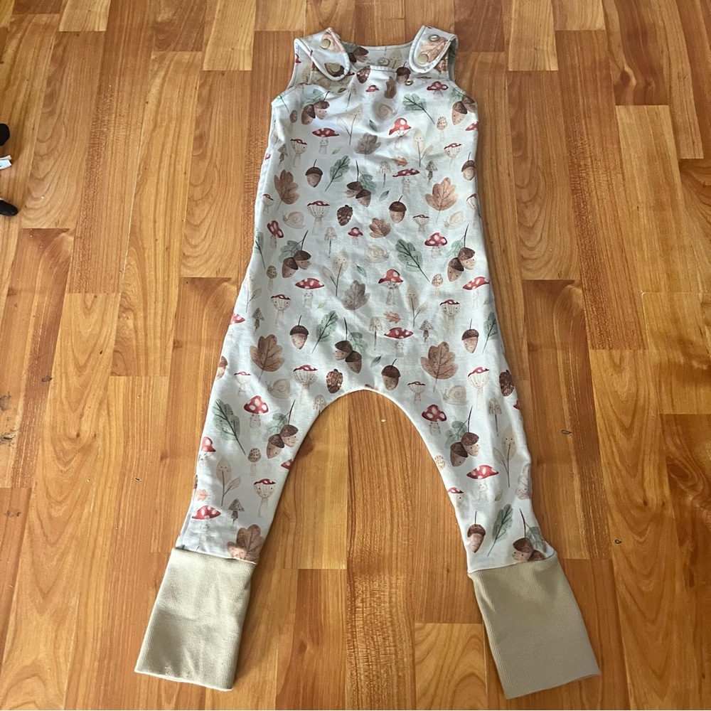 Cotton Woodland Mushroom Romper - Picture 2 of 8